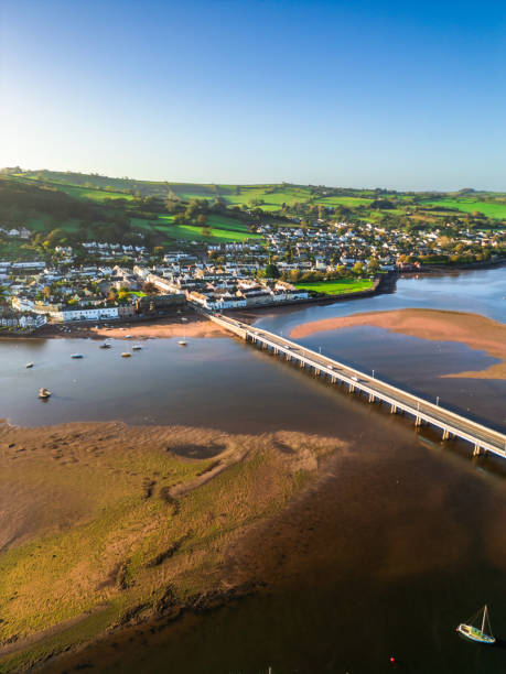 istock Aerial view of Shaldon Bridge in Teignmouth, Devon 2182256650