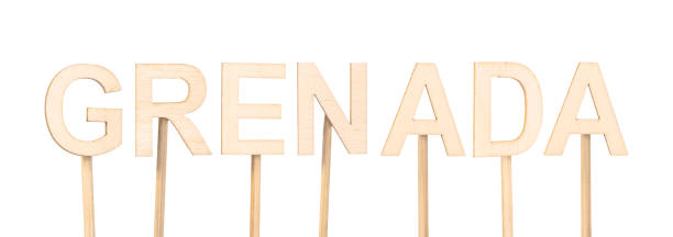istock Word Grenada in wooden letters on light background: simplicity and elegance in design. Countries of the world. 2182259666