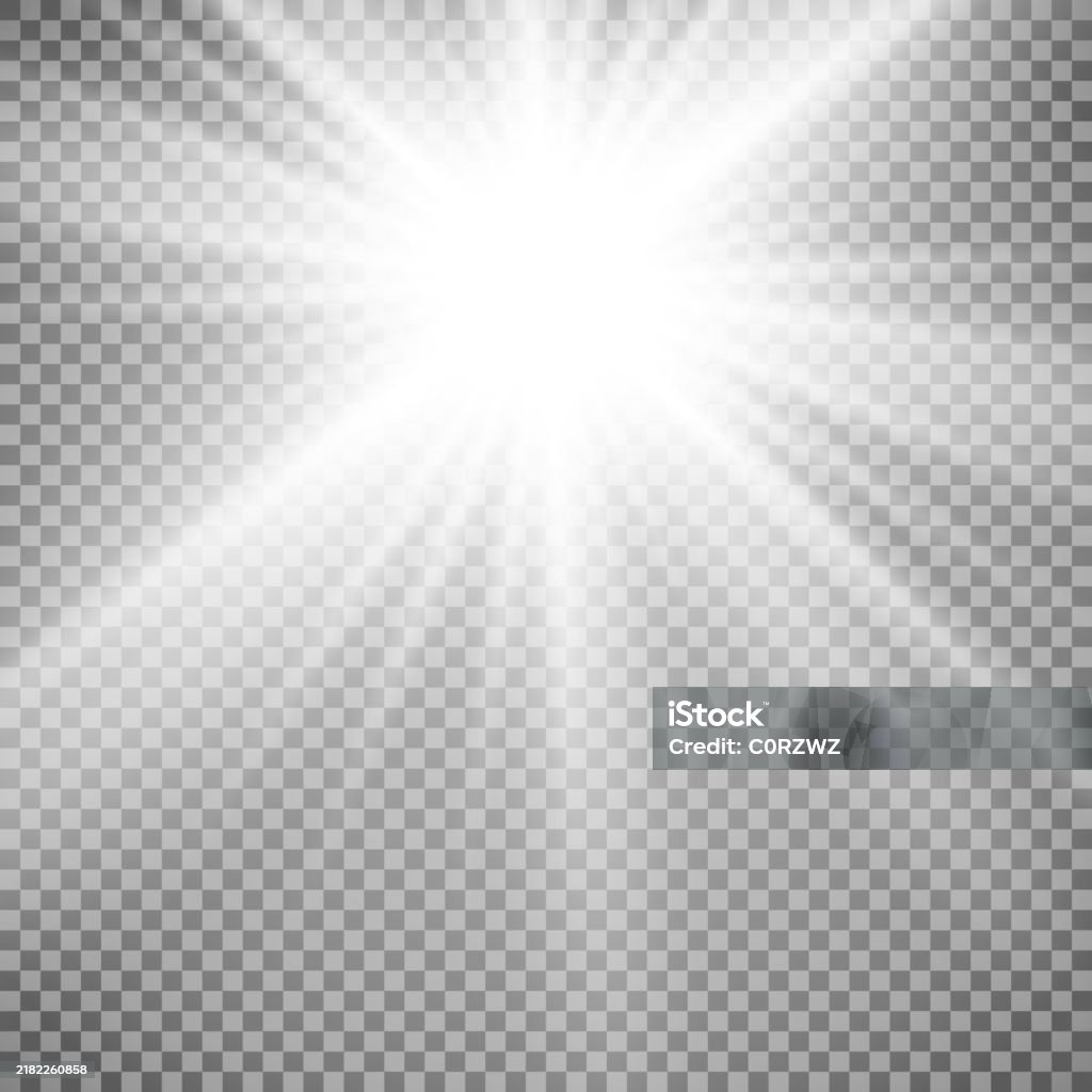 Sun Rays Flash Vector Transparent Sunlight Special Lens Flare Light Effect Sun Flash ...