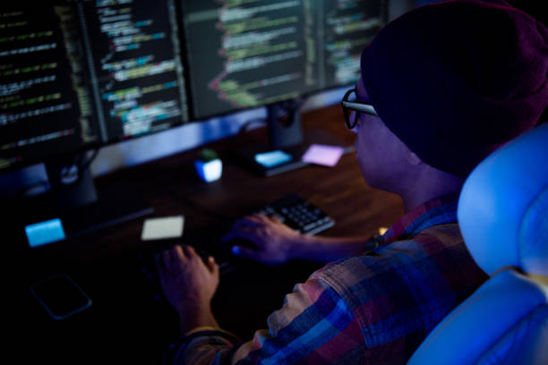istock Profile cropped photo of intelligent hardware operator keyboard typing late evening workstation office 2182260877