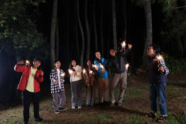 istock A Group of Friend Playing Fireworks While Camping Outdoor 2182265501