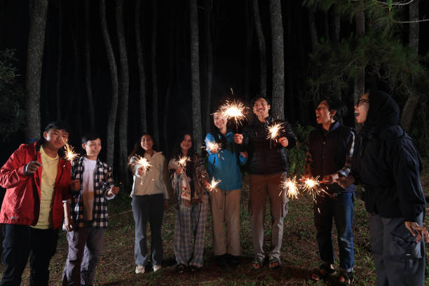 istock A Group of Friend Playing Fireworks While Camping Outdoor 2182267725