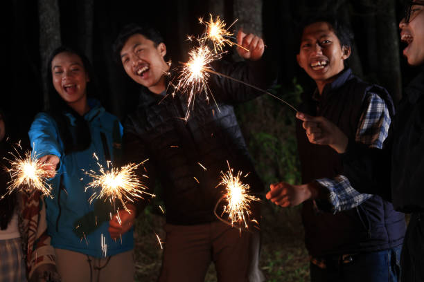 istock A Group of Friend Playing Fireworks While Camping Outdoor 2182268103