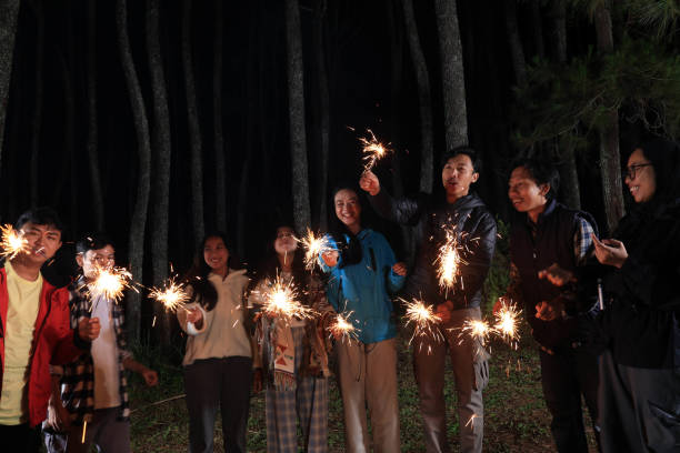 istock A Group of Friend Playing Fireworks While Camping Outdoor 2182269410