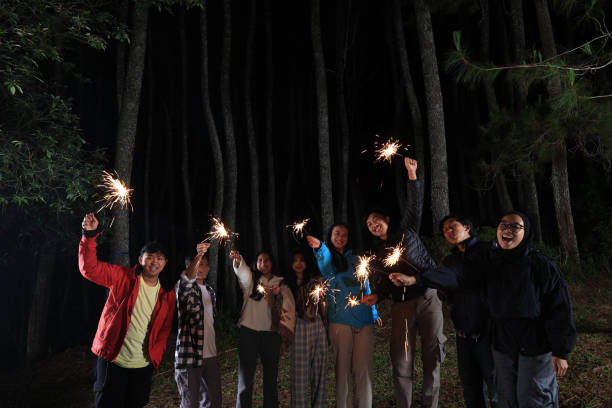istock A Group of Friend Playing Fireworks While Camping Outdoor 2182270083