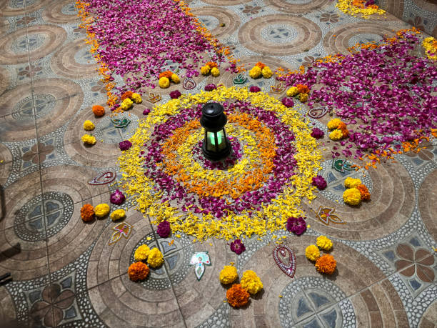istock A colorful flower arrangement is on the ground 2182276141
