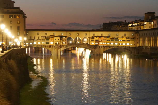 istock Night view of the Ponte Vecchio in Florence 2182277985