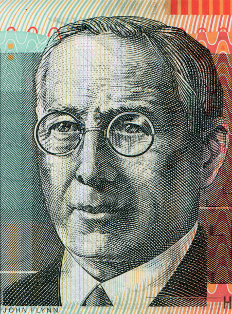 John Flynn Portrait Pattern Design on Australian dollar