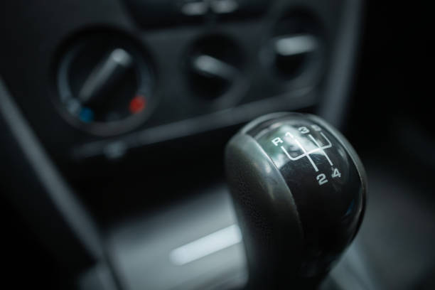 istock Manual gearbox handle in the car 2182290520
