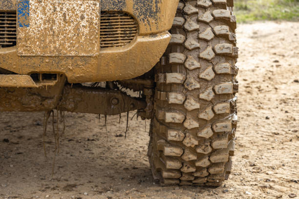 istock Driving a four-wheel drive off-road vehicle 2182298465