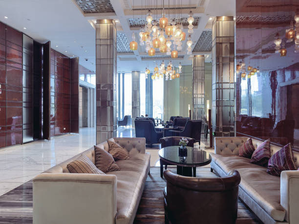 istock The sophisticated interior of a hotel lobby 2182298983