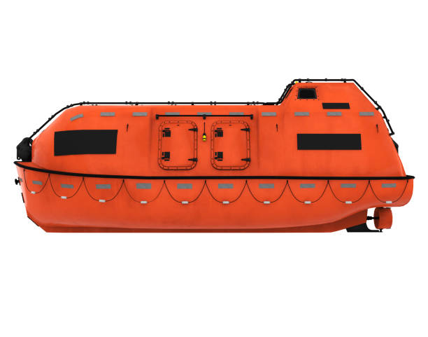 istock Lifeboat Offshore Isolated 2182299881