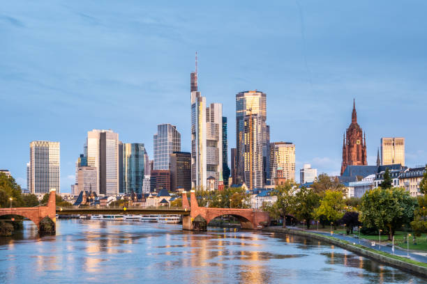 Frankfurt City Skyline at Twilight, Germany
