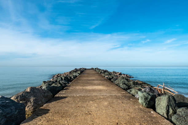 istock Golden sand dike in Anglet 2182308874
