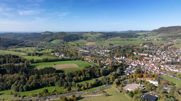 istock Gersfeld, Rhoen - German low mountain landscape. Rural scene. 2182312086