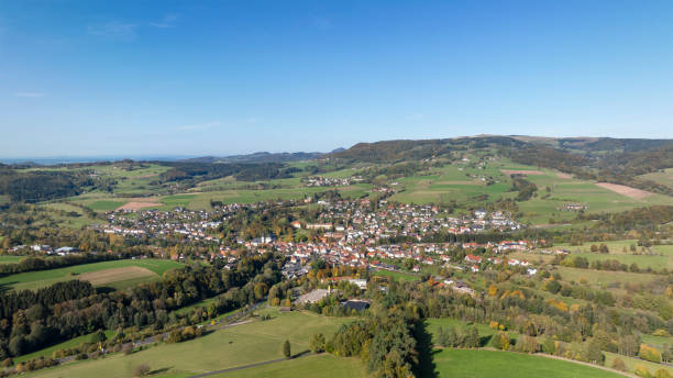 istock Gersfeld, Rhoen - German low mountain landscape. Rural scene. 2182312097