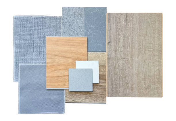 istock top view of interior material samples contains wooden laminate flooring tile, artificial stone, wooden vinyl flooring tile, quartz stone, grey fabric isolated on background with clipping path. 2182314371