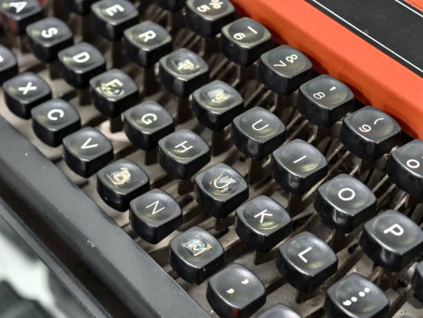 istock The keyboard of an old-fashioned typewriter 2182318995