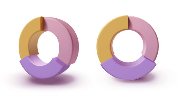 istock 3D Circular Chart with Segments in Pastel Shades of Pink, Purple, and Yellow, Data Visualization Design, Vector Illustration 2182320525