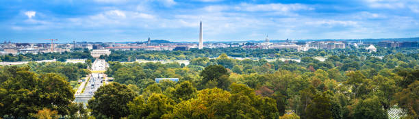 istock Washington DC landmarks panoramic view from Arlington national cemetery 2182320726