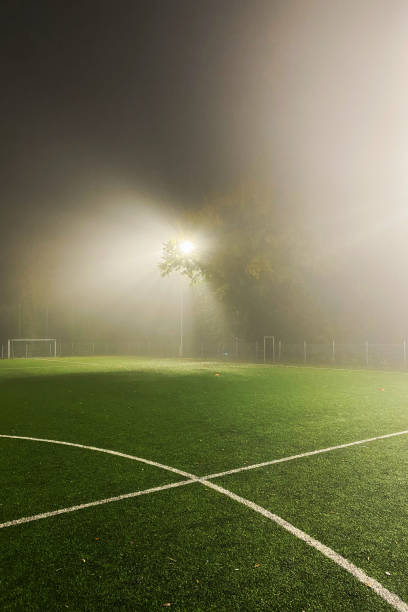 istock A soccer field with a white line on it 2182322967