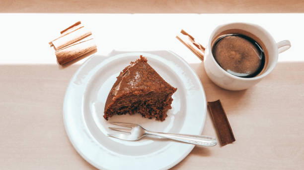 istock Cinnamon cake and a cup of coffee 2182326031