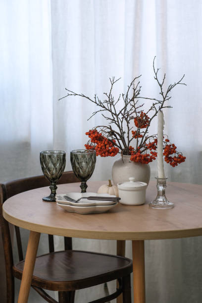 istock An Elegant Table Setting Featuring Beautiful Candles and a Stunning Floral Arrangement 2182326044