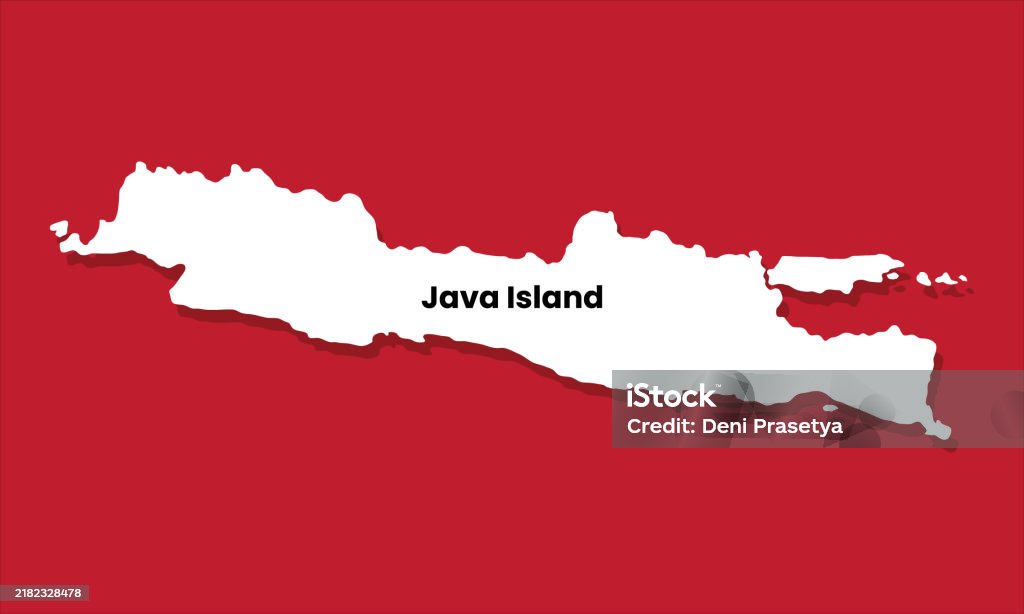 Ilustración de Mapa De Silueta De La Isla De Java Indonesia y más ...