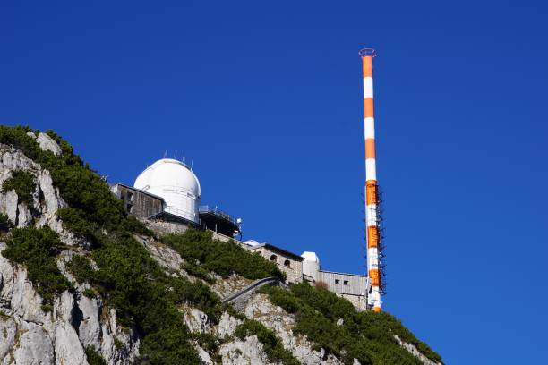 The observatory on Mount Wendelstein. Observatory on the mountain on a sunny day. A walk on the Wendelstein Mountain.
