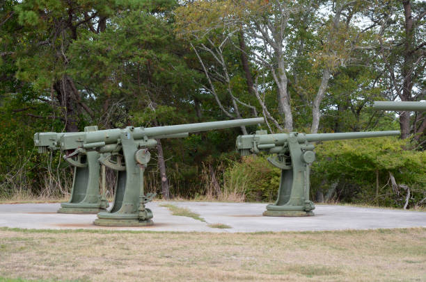istock Artilliary guns weapons at Fort Miles in Cape Henlopen Lewes Delaware 2182332164
