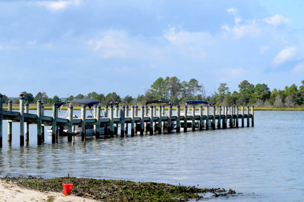 istock Boat dock pier over water in Chesapeake Bay in Summer 2182337048