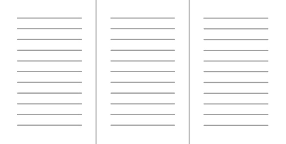 Notepad Notes Layout Threecolumn Notepad Layout For Planning Organizing And Notetaking Stock ...