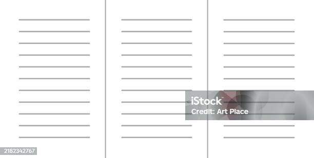 Column Note Pad Threecolumn Notepad Layout For Planning Organizing And Notetaking Stock ...
