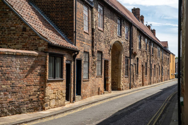 istock Row of old and ancient cottages 2182342949