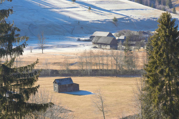 istock beautiful landscape with mountain houses in spring 2182347909