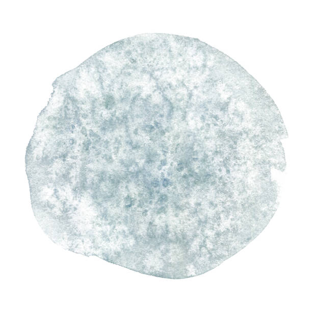 istock Grey-green abstract watercolor stain isolated on white background. Hand drawn ice patterns texture. For greeting cards template, festive packaging, decoration and design of New Year and Christmas 2182348041