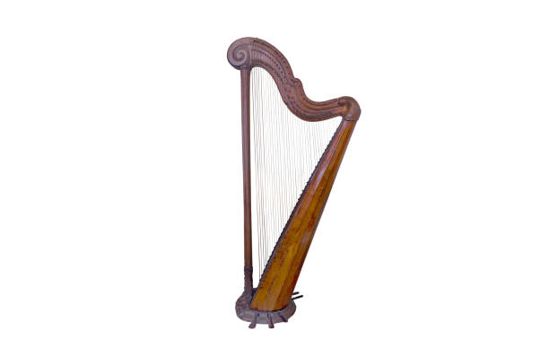 istock antique harp isolated on white background 2182357691