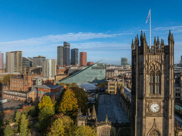 istock Manchester Cathedral Clock Tower in the City 2182362261