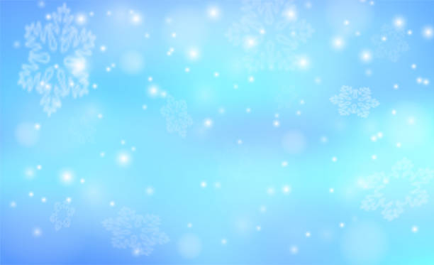 istock Christmas snowfall. Winter snow background. Blue sky with falling snow, snowflake. Fantazy design template. Eps 10 2182363681
