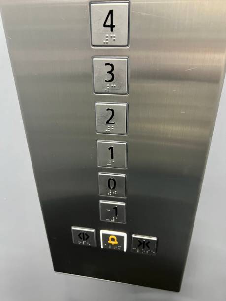 istock In the elevator, there are large and convex buttons for dialing the floor 2182369656