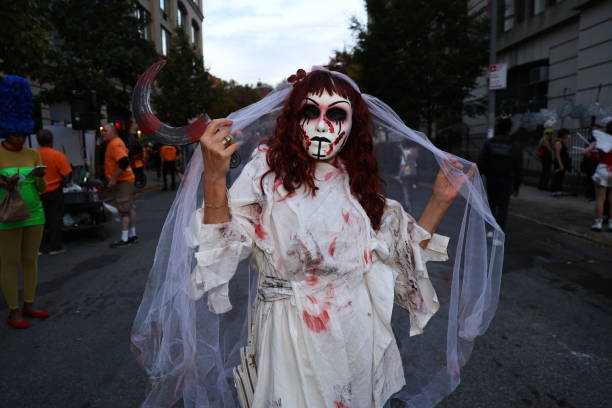 A woman dressed as a zombie for the New Yorks 51st Annual Village Halloween Parade in New York, N.Y., Thursday, Oct. 31, 2024. (Photo: Gordon Donovan)
