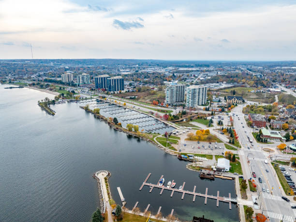 istock Aerial view Heritage Park and Lake Simcoe, Barrie, Canada 2182373335