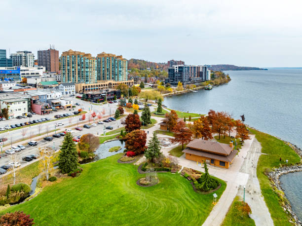 istock Aerial view Heritage Park and Lake Simcoe, Barrie, Canada 2182373570