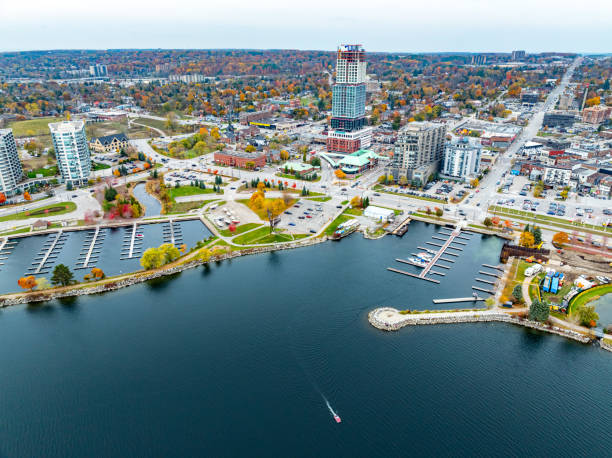 istock Aerial view Heritage Park and Lake Simcoe, Barrie, Canada 2182373661