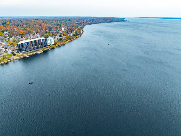 istock Aerial view Heritage Park and Lake Simcoe, Barrie, Canada 2182373677