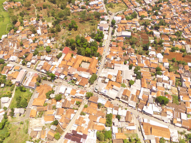istock Top View of the intersection on the main road 2182382681