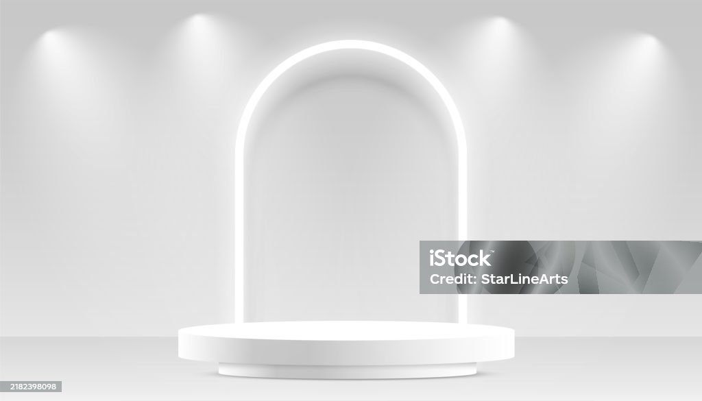 Stage Promo Background Empty 3d Pedestal Stage Background For Product Promo With Light Effect ...