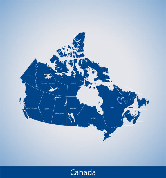 Canada map vector of the Canada map map of canada clear background stock illustrations