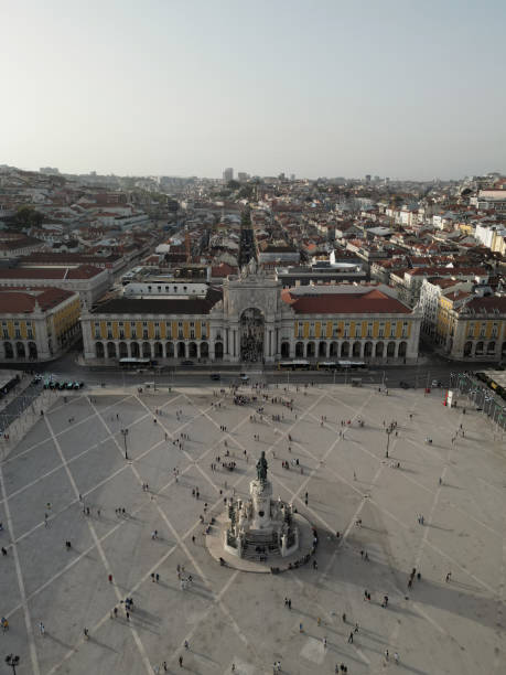 istock Drone footage of Arco da Rua Augusta Lisboa 2182402443