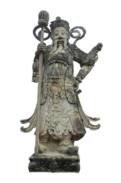 Old stone statue in Wat Phra Chetuphon Vimolmangkalaram (Wat Pho) a famous place on Sanam Chai Road, Grand Palace Subdistrict, Phra Nakhon District, Bangkok, Thailand